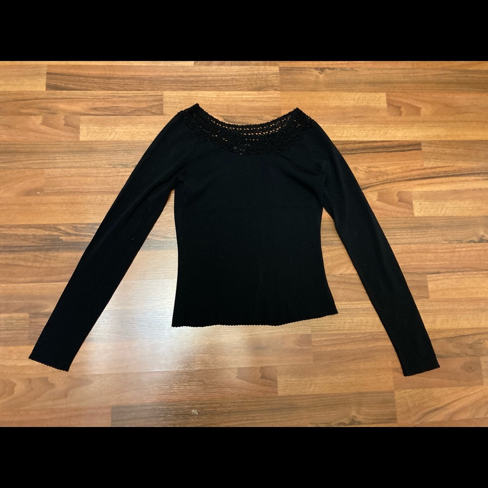 The Limited Black Beaded Top - holiday season
